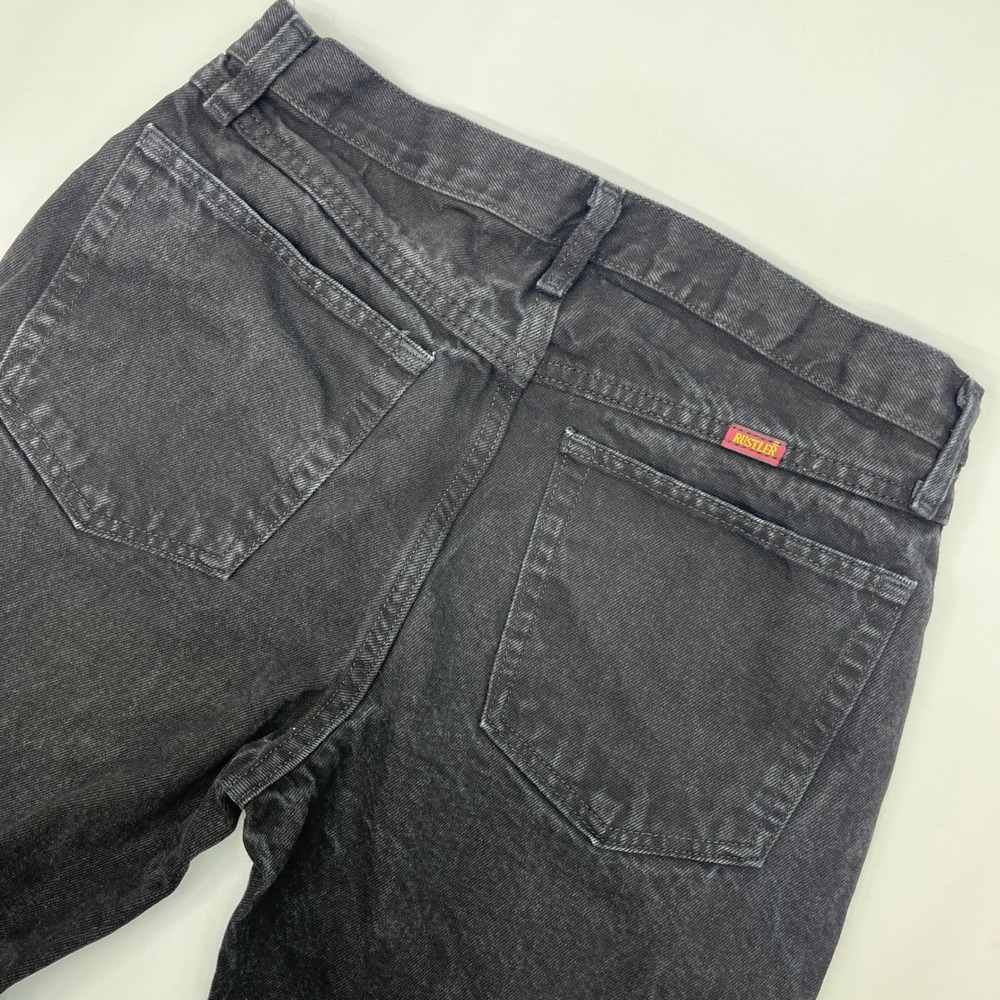Rustler Mens Straight Leg Jeans Black 33x30 Vintage Workwear Denim